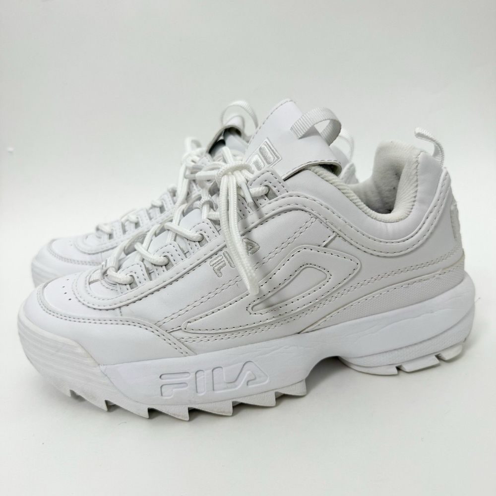 FILA Disruptor II Triple White Streetwear Sneakers FW02936-148 - Picture 2 of 7